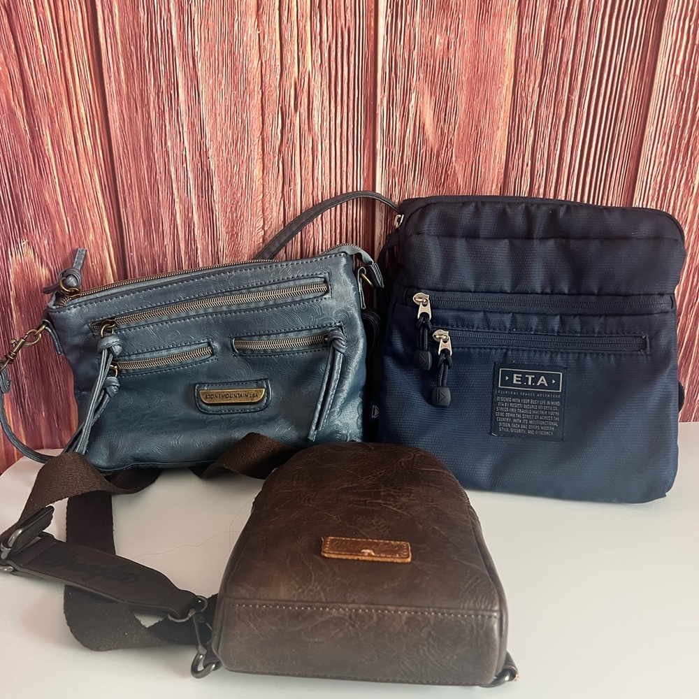 Women’s Blue bundle of Crossbody Bags
